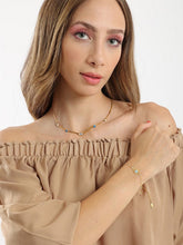 Evil Eye Guardian Gold-Tone Stainless Steel Station Bracelet